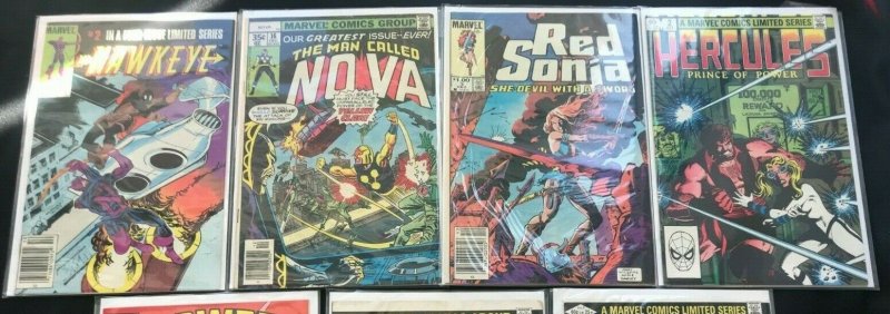 MISC BRONZE MARVEL 7PC RUN (FN/VF) HAWKEYE!! NOVA!! RED SONJA!! 1982