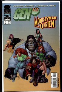 Gen 13-Monkeyman & O'Brien #1 Variant Cover (1998) Monkeyman and O'Brien