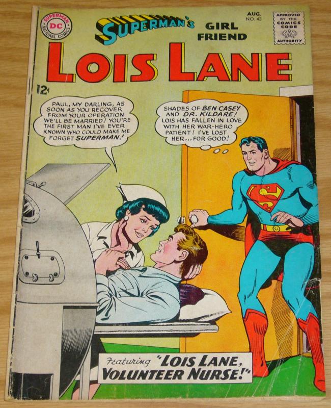 Superman's Girl Friend Lois Lane #43 VG august 1963 - volunteer nurse - DC