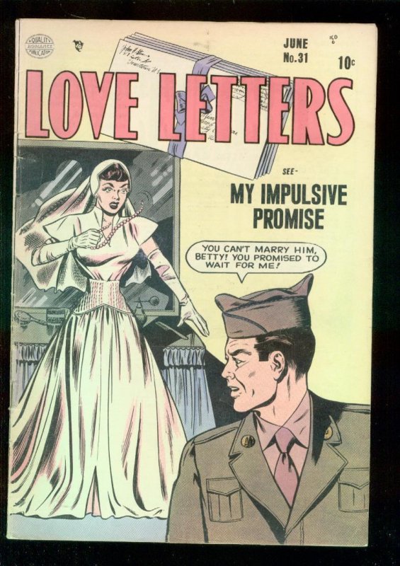 LOVE LETTERS #31 1953-BRIDE COVR-BIL WARD-OGDEN WHITNEY VG