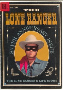 Lone Ranger #118 1958-Dell-Clayton Moore-Silver Anniversary issue-origin-G/VG