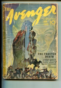 PULP:  AVENGER 01/1940-STREET & SMITH-THE FROSTED DEATH-PULP-good
