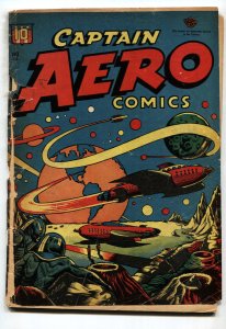 Captain Aero #26 1945- LB COLE cover- Classic cover-Golden-Age comic book