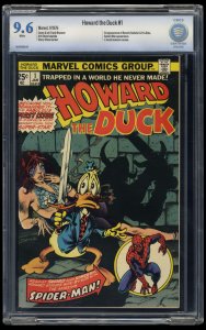 Howard the Duck #1 CBCS NM+ 9.6 White Pages Spider-Man Appearance!