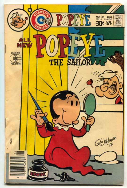 Popeye #136 1976-Sweet Pea- Charlton comics VG