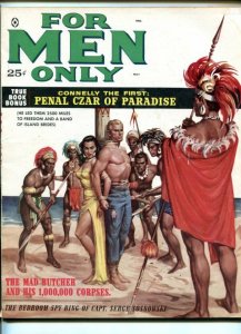 FOR MEN ONLY-MAY 1959-BOUND NATIVE GIRL-CON MAN STORY-POLLEN ART-fn minus