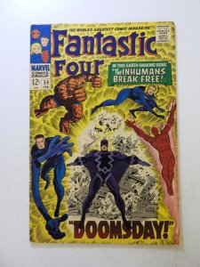 Fantastic Four #59 (1967) FN- condition ink date stamp back cover