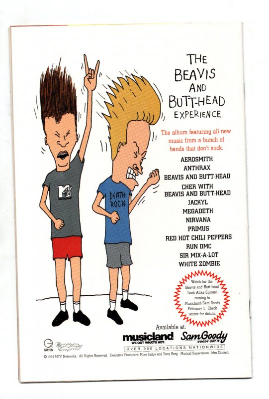 Beavis and Butthead #1 - MTV - Marvel Comics - 1994 - NM