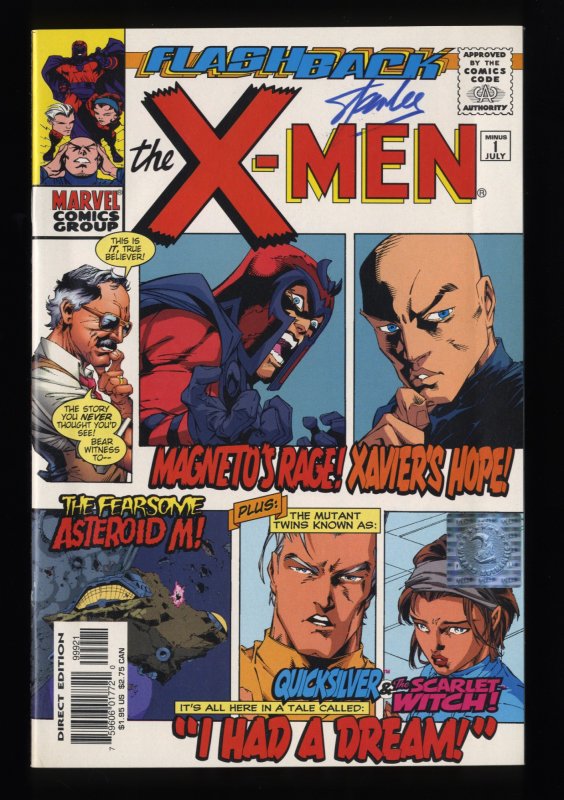 Flashback: The X-Men -1 Signed by Stan Lee with Wizard Seal!