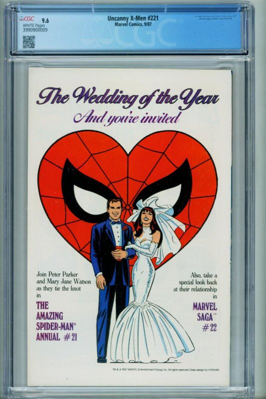 X-men #221-cgc 9.6-comic book-1st Mr. Sinister - 3990900009 