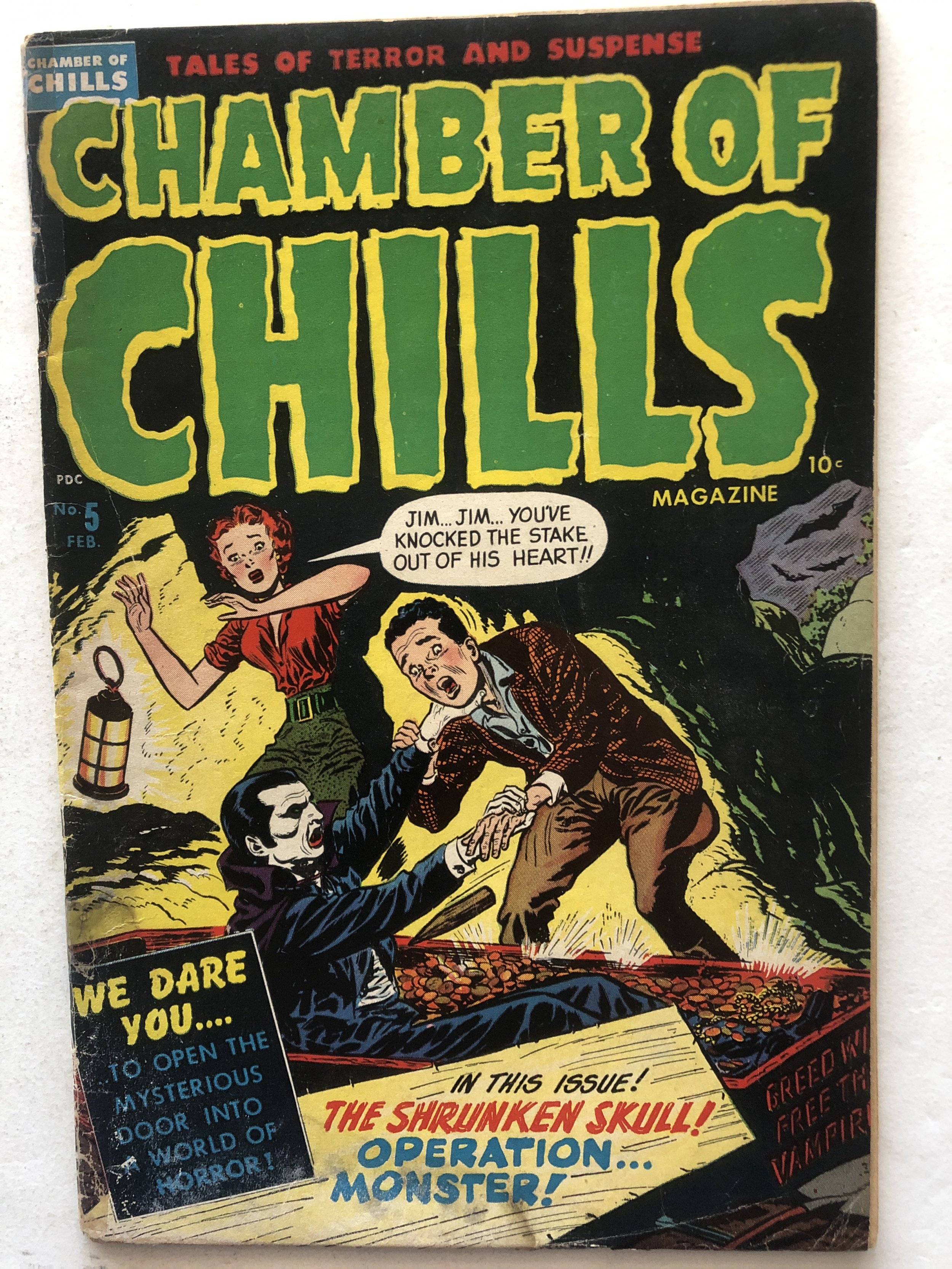 Chamber of Chills 5,VG, classic Vampire cover, Bttm staple pic! | Comic ...