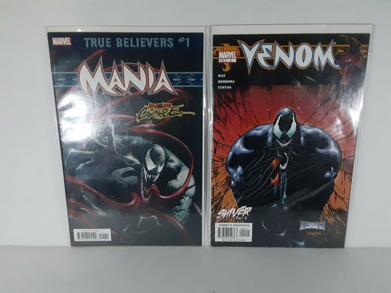 VENOM #1 AND #2 SHIVER STORYLINE - MANIA - FREE SHIPPING