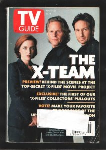 MAG: TV Guide 11/15/1997-X-Files-Gillian Anderson-Chris Carter-David Duchovny...