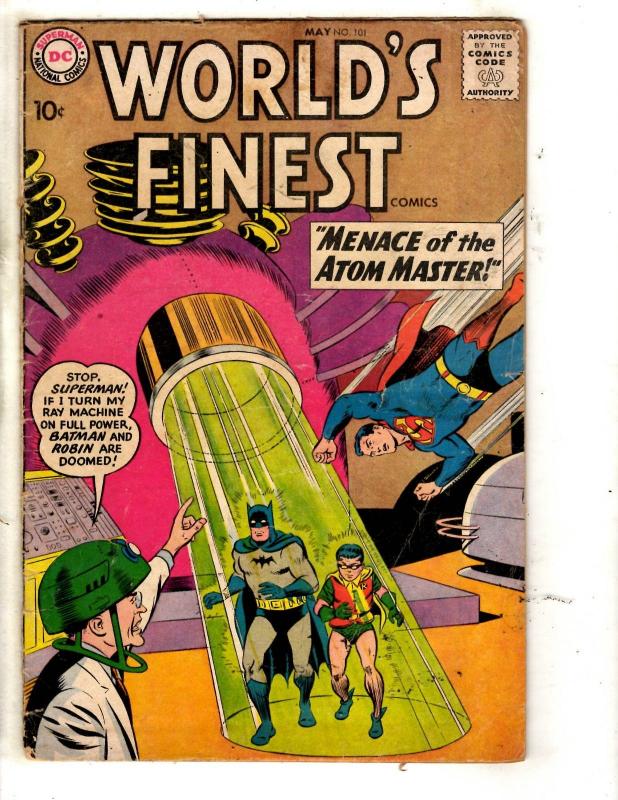 World's Finest Comics # 101 VG DC Comic Book Batman Superman Robin Arrow J321