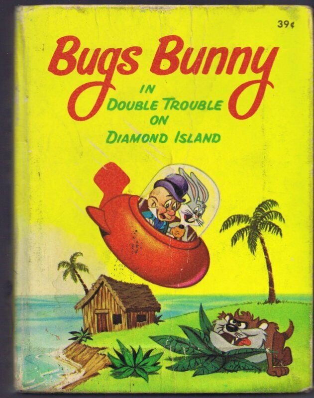 Bugs Bunny Double Trouble on Diamond Island 1967 Whitman Big Little Book  