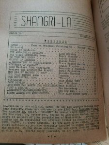 SHANGRI-LA #16 (LASFS Fanzine, December 1949) Rare Zine! Kaiser collection!