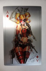 Jamie Tyndall signed 10.5×6.5 Harley Quinn Ace of Diamonds Metal Print w COA