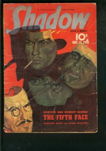 PULP:  THE SHADOW 1940 AUG 15-THE FIFTH FACE-MASKS OF DISGUISE G