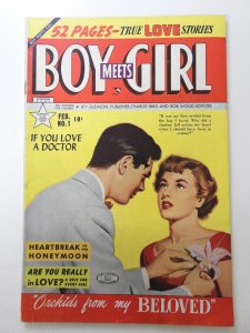 Boy Meets Girl #1 (1950) HTF Comic Romance Beautiful VG+ Condition!