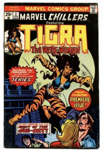 MARVEL CHILLERS #3-comic book TIGRA-1975-MARVEL THE CAT-BRONZE
