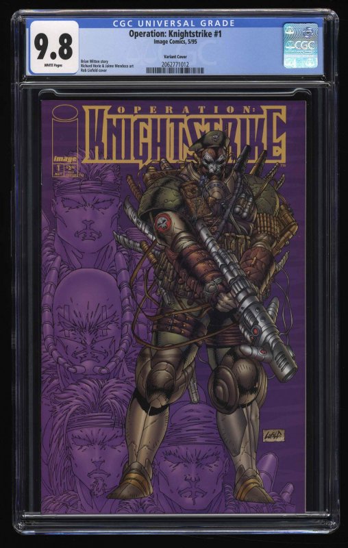Operation: Knightstrike #1 CGC NM/M 9.8 White Pages Variant Cover Rob Liefield!