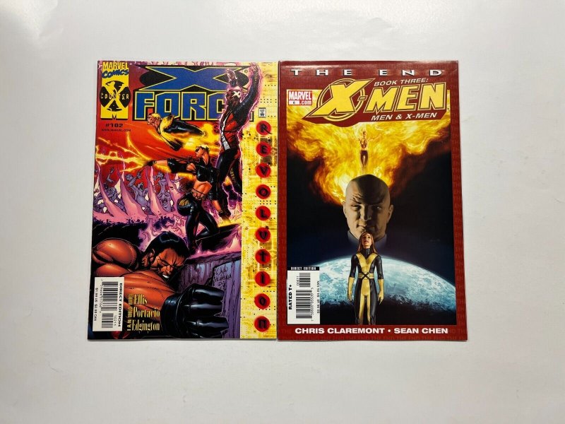 4 Marvel Comics X-Men The End #1 6 X-Force #102 Wolverine #2 102 JW13