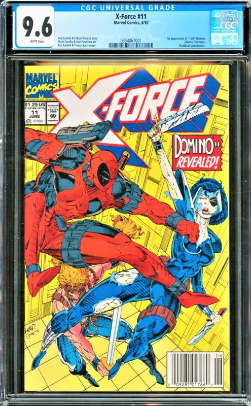 X-Force #11 CGC Graded 9.6 1st Appearance of real Domino