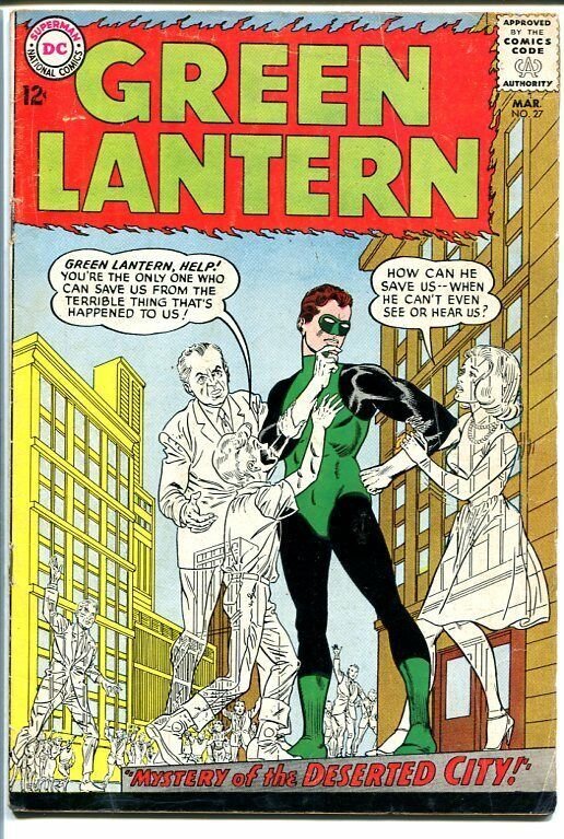 GREEN LANTERN #27 1964-DESERTED CITY-DC COMICS VG-