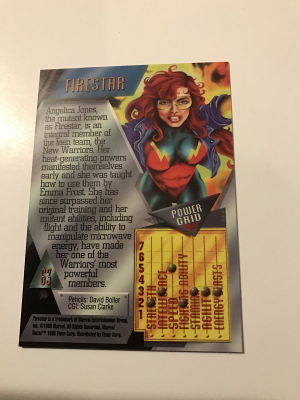 FIRESTAR #63 card : Marvel Metal 1995 Fleer Chromium; NM/M New Warriors, base