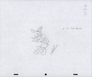 Daffy Duck Animation Pencil Art - 3D-500-3 - ...Of The Toon Squad...