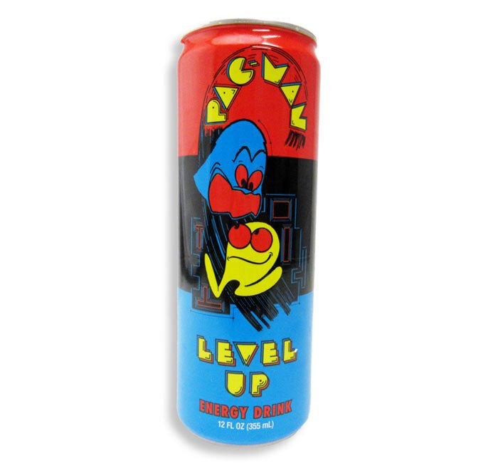 Pac-Man Game Level Up Energy Drink 12 oz Can Case of 12