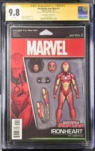 Invincible Iron Man  (2017) # 1 (CGC 9.8) Signed John Tyler Christopher Census=3