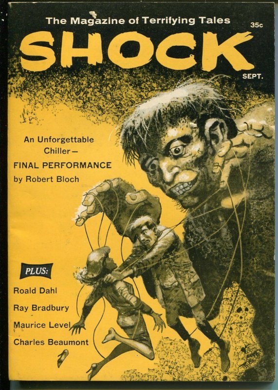 Shock 9/1960-Jack Davis horror cover-Ray Bradbury-Robert Bloch-Jack London-VF/NM