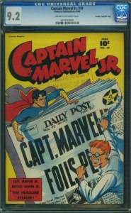 CAPTAIN MARVEL JR. #39 (1946) CGC 9.2 NM-