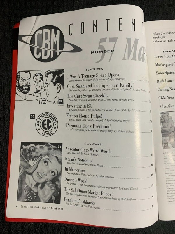 1998 COMIC BOOK MARKETPLACE Magazine #57 FN 6.0 Superboy Legion of Super-Heroes