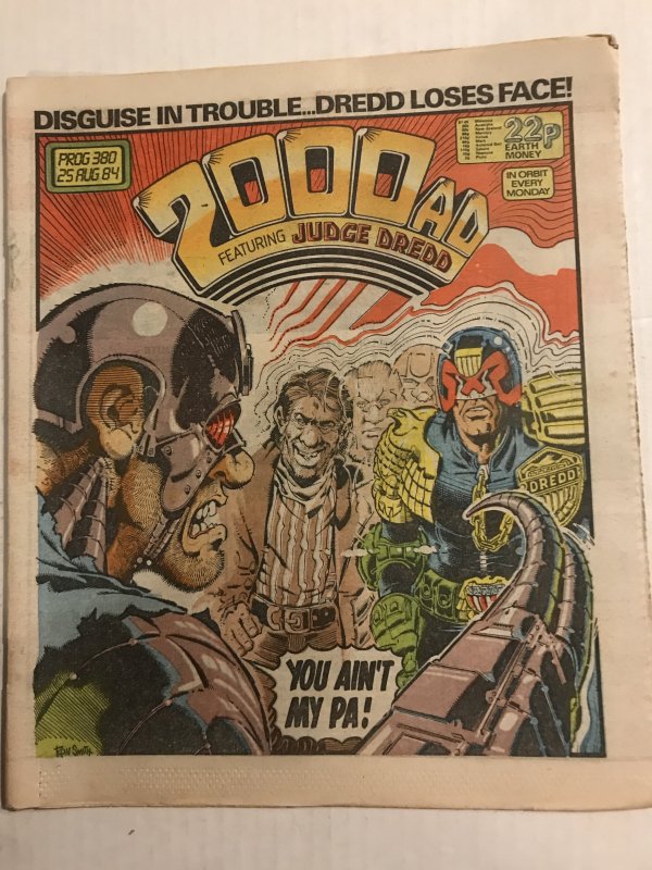 2000 AD Prog #380 : British Weekly IPC Comic Magazine 8/25/84 VF; Judge Dredd