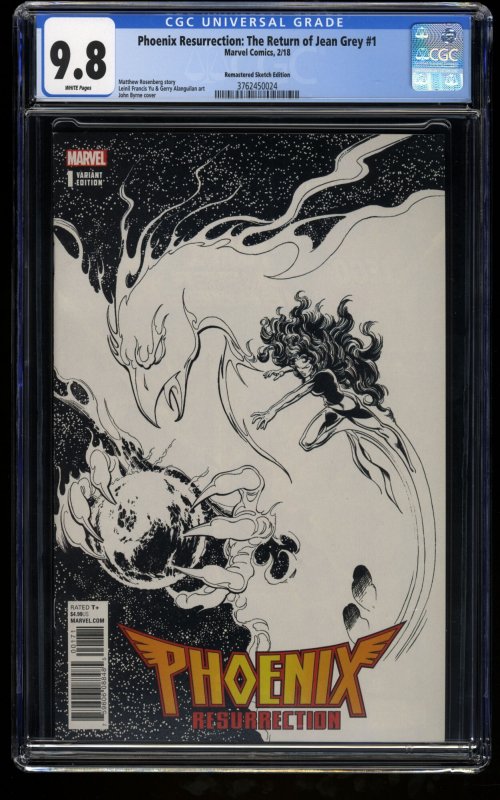 Phoenix Resurrection #1 CGC NM/M 9.8 1:2000 Remastered Sketch Variant