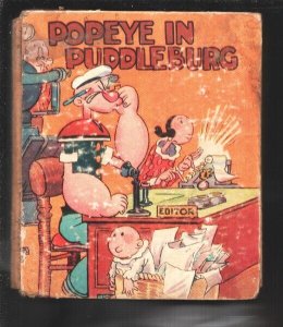 Popeye In Puddlesburg #1088 1934-Saalfield-EC Segar art-Spine missing-FR