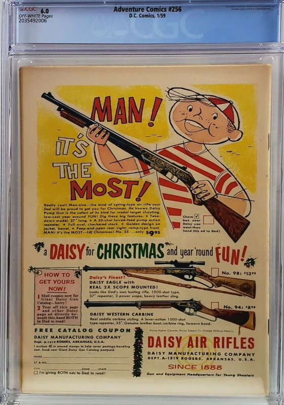 ADVENTURE COMICS #256 CGC 6.0 GREEN ARROW ORIGIN 