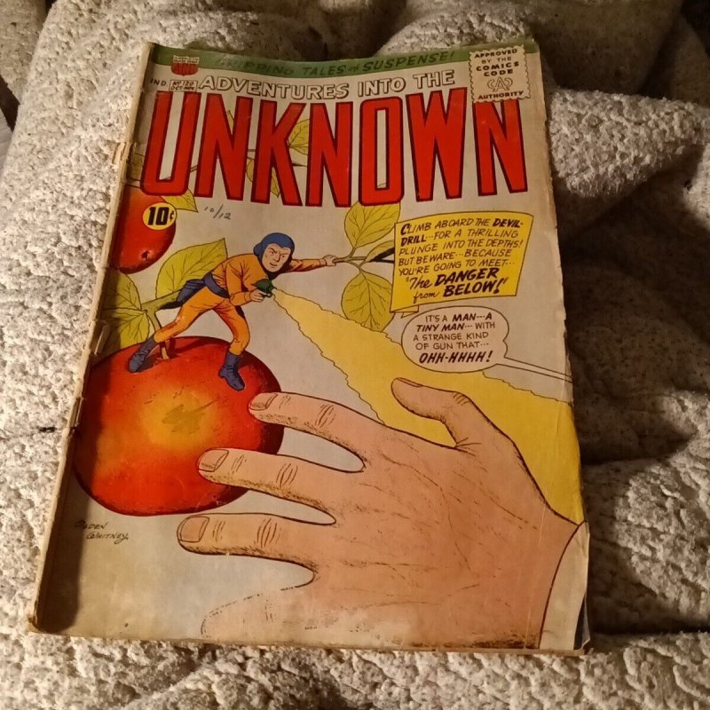 Adventures Into The Unknown Comic Book #120 ACG 1960 Silver age sci-fi horror