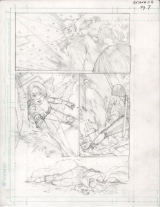 Katana #4 pg 7 DC New 52-Justice League Original Penciled art by ALEX SANCHEZ 