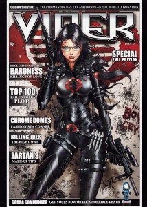 G.I. Joe's Baroness VIPER Magazine Cover 11 x 17 Print SIGNED by Jamie Tyndall