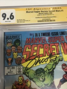 Marvel Super Heroes Secret Wars (1984) #1 (CGC 9.6 SS) Signed Jim Shooter CPV