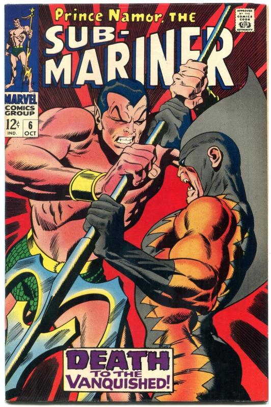 SUB-MARINER #6 1968-MARVEL COMIC-JOHN BUSCEMA-TIGER SHA VF/NM