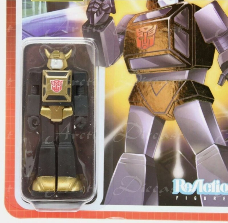 Super 7 Transformers Reaction 2020 Target Exclusive Gold Armor Bumblebee Figure