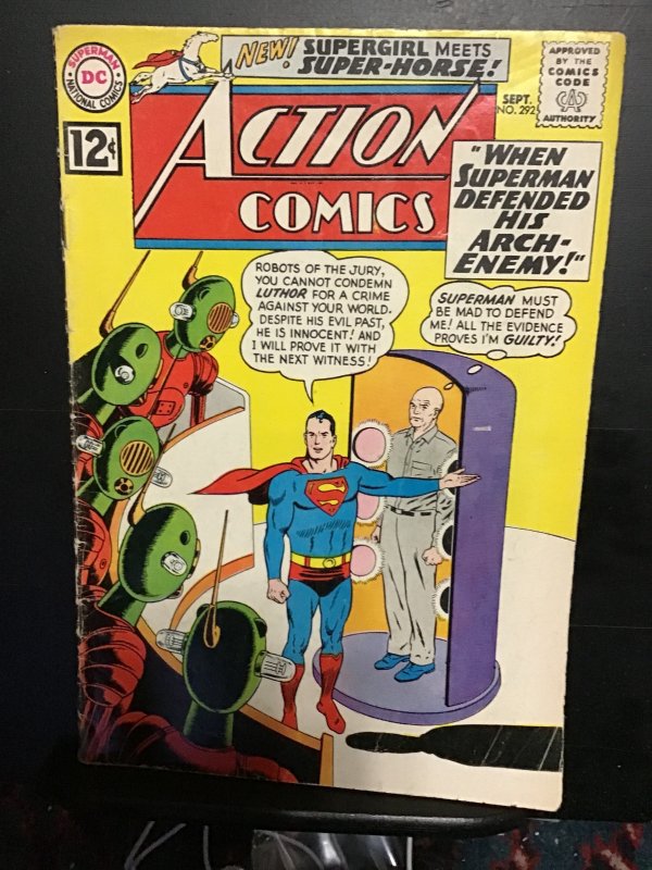 Action Comics #292  (1962) Lex Luthor, 2nd  Superhorse! affordable-grade VG+