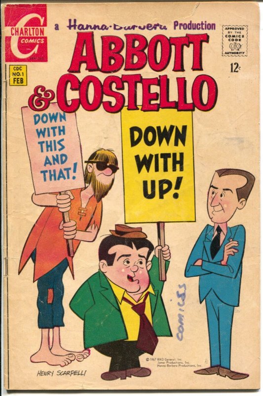 Abbott and Costello #1 1968-Charlton--Scarpelli cover-Hanna-Barbera-G