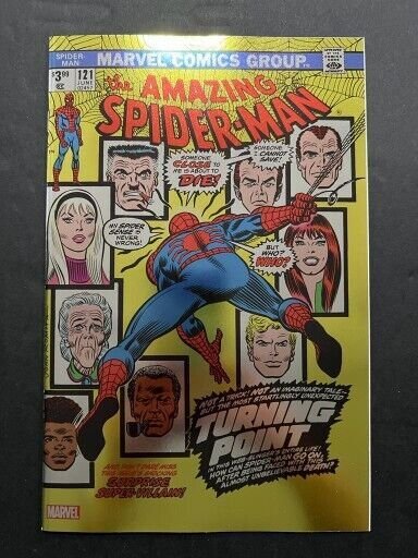 AMAZING SPIDER-MAN #121 MARVEL (2023) Foil Facsimile Edition Unknown Comics NM