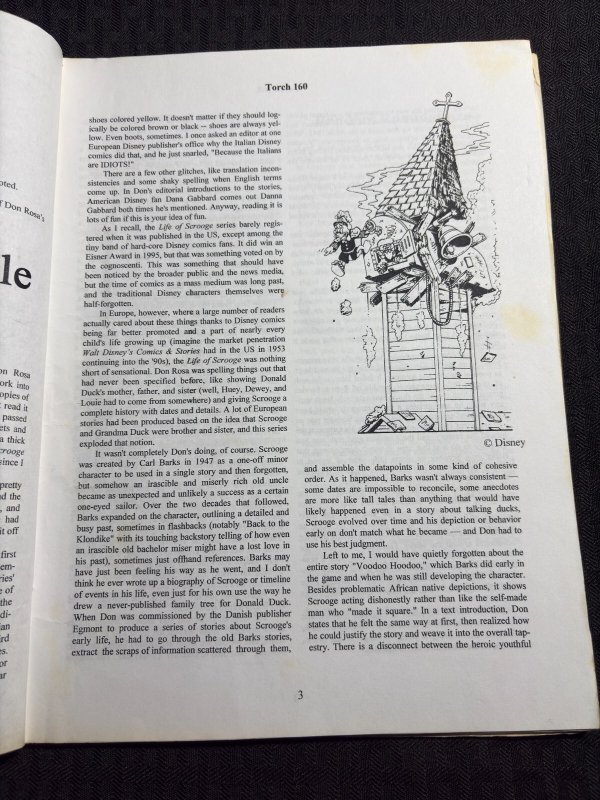 2011 TORCH Fanzine #160 VG+ 4.5 Donald Duck  / George Tuska