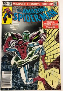 SPIDERMAN 231  (August 1982) FINE MINUS  Johnny Romita Jr COBRA